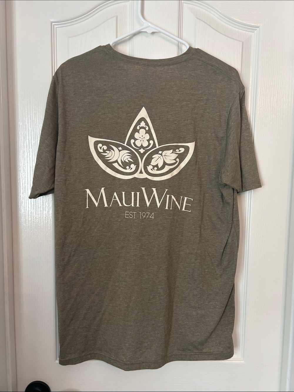 Next Level Apparel Olive Green MauiWine Graphic Tee